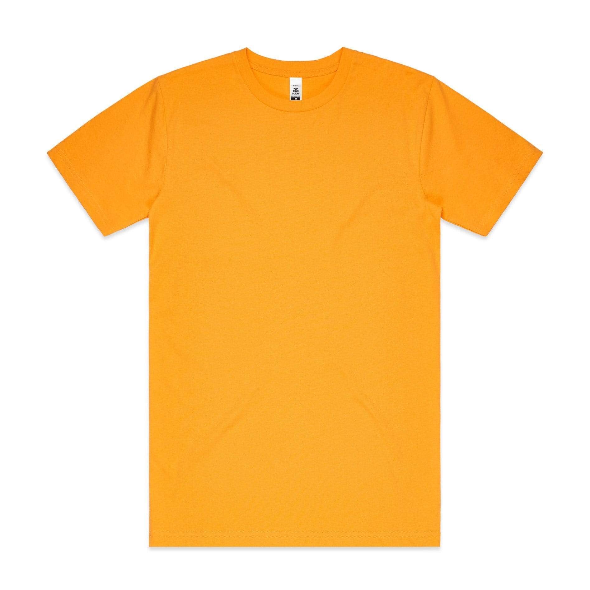 As Colour Men's block T shirt 5050 (No print no sale) Casual Wear As Colour GOLD SML 